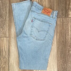 Levi's 510 Men 33 x 34 Classic Blue Straight Jeans Light Wash